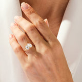 Stunning 2.50 TCW Pear & Emerald Moissanite Engagement Ring 6