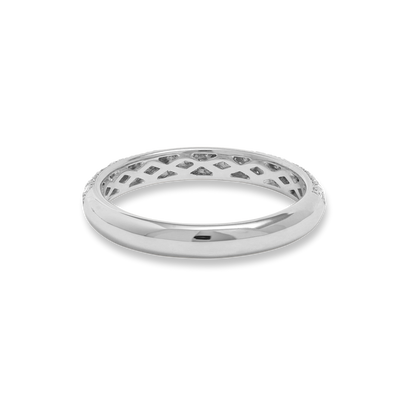 Stunning 0.27 TCW Round Moissanite Stones Full Eternity Wedding Bands 6