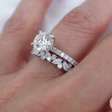 Stunning 0.4 TCW Marquise & Round Moissanite Stones Alternate Wedding Band 3