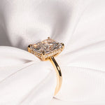 Classic 4.01 CT Radiant Moissanite Engagement Ring with Hidden Halo Design 2