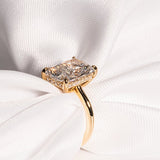 Classic 4.01 CT Radiant Moissanite Engagement Ring with Hidden Halo Design 2
