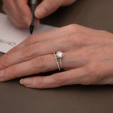 Stunning 0.30 TCW Round & Marquise Moissanite Stones Full Eternity Wedding Bands 3