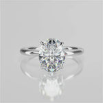 Stunning 2.11 CT Oval Moissanite Engagement Ring with Solitaire Design 1