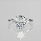 Stunning 2.11 CT Oval Moissanite Engagement Ring with Solitaire Design 1