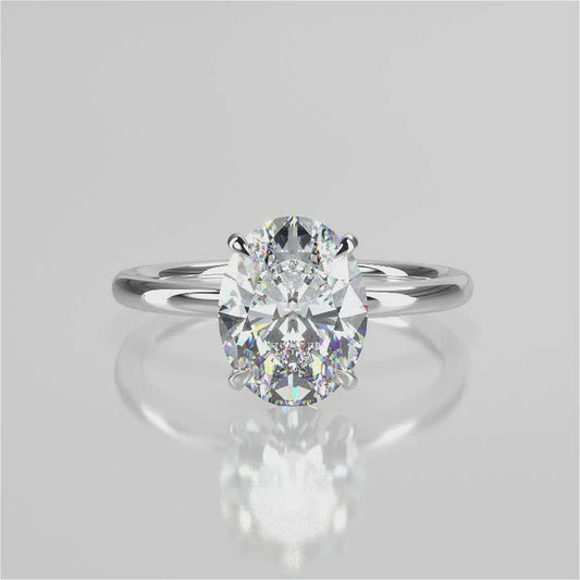 Stunning 2.11 CT Oval Moissanite Engagement Ring with Solitaire Design 1