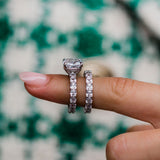Cushion Cut Solitaire Style Cubic Zirconia in 925 Sterling Silver Ring 4