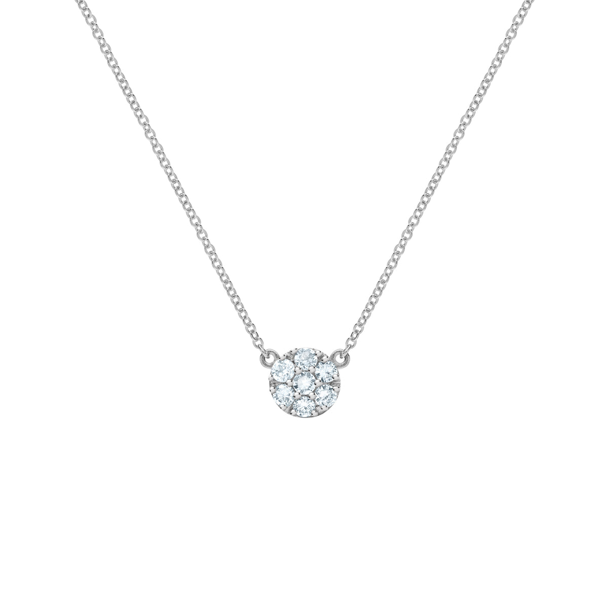 0.84 TCW Round Aquamarine Lab Made Diamond-March Birthstone Necklace 5