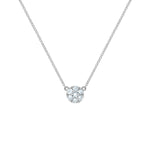0.84 TCW Round Aquamarine Lab Made Diamond-March Birthstone Necklace 5