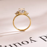 Stunning 1.0 - 2.0 CT Oval Moissanite Engagement Ring with Cluster Design 8