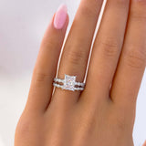 Stunning 1.5 CT Radiant Moissanite Engagement Ring with Pave Design 8