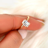 Stunning 1.75 CT Emerald Moissanite Engagement Ring with Solitaire Design 7