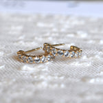 1.08 TCW Round Aquamarine Lab Made Diamond- March Birthstone Hoops 7