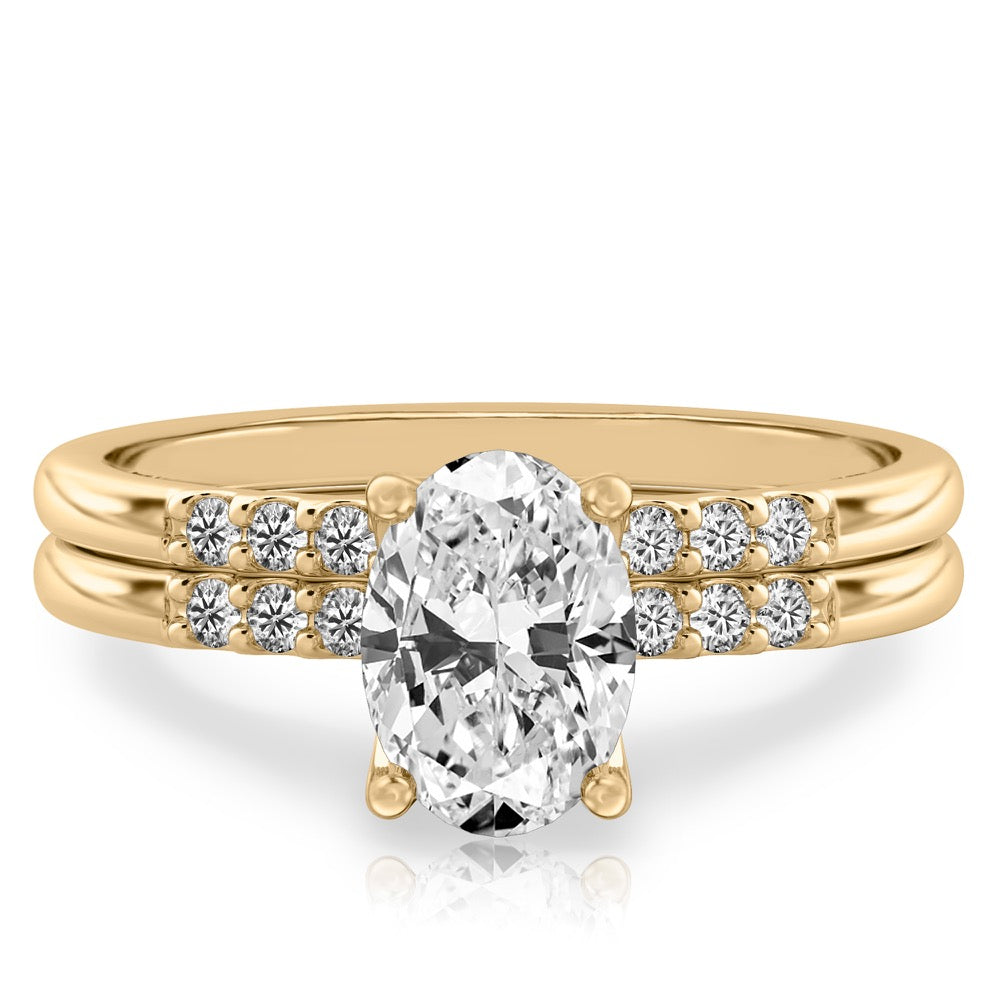 Stunning 1.0- 2.0 CT Oval Moissanite Engagement Ring with Pave Design 5