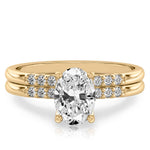 Stunning 1.0- 2.0 CT Oval Moissanite Engagement Ring with Pave Design 5
