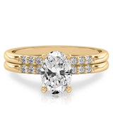 Stunning 1.0- 2.0 CT Oval Moissanite Engagement Ring with Pave Design 5