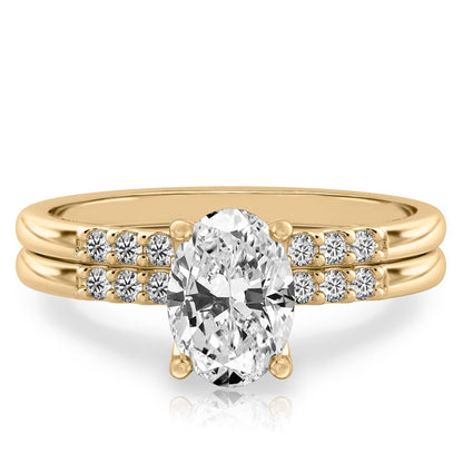 Stunning 1.0- 2.0 CT Oval Moissanite Engagement Ring with Pave Design 5