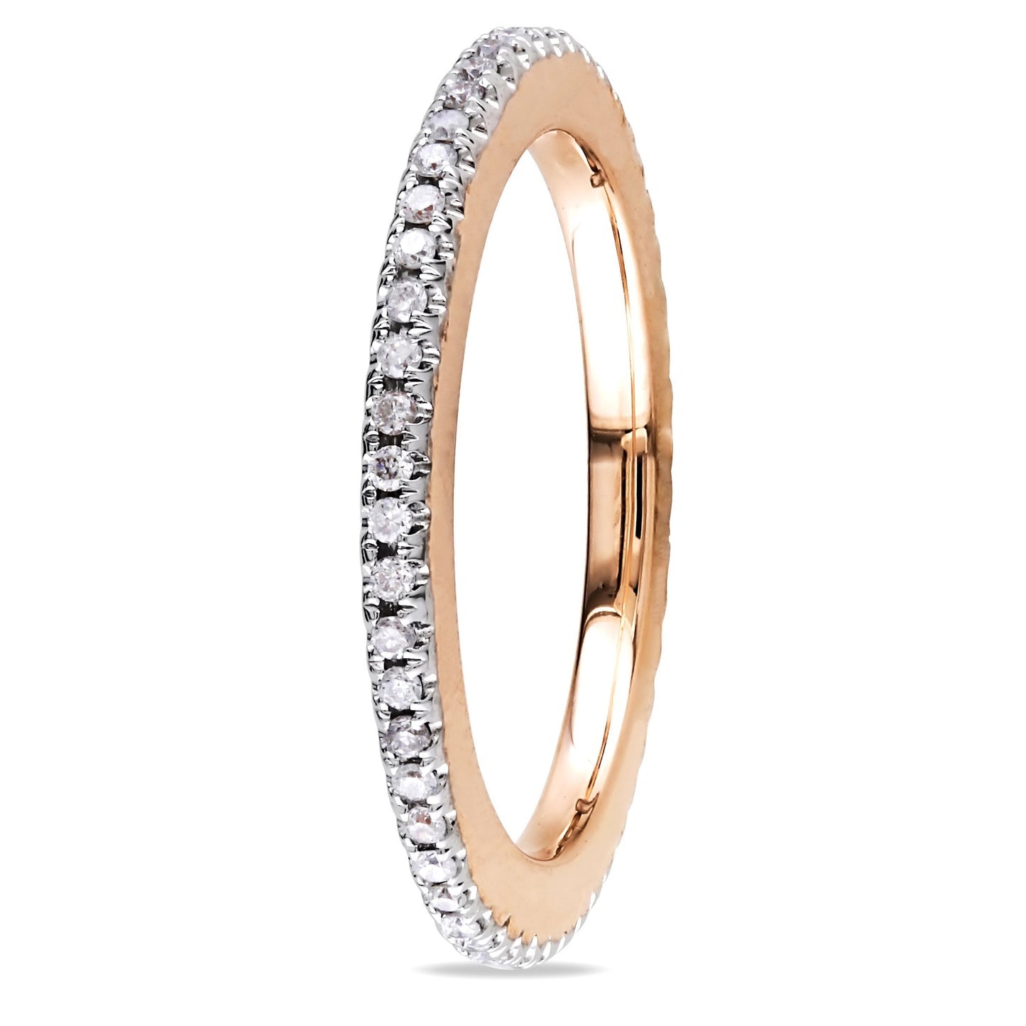 Round Cut Cubic Zirconia in 925 Sterling Silver Wedding Bands 6