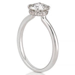 Stunning 1.0- 2.0 CT Round Moissanite Engagement Ring with Hidden Halo Design 4