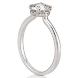 Stunning 1.0- 2.0 CT Round Moissanite Engagement Ring with Hidden Halo Design 4