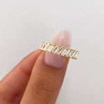 Stunning 0.5 TCW Baguette Moissanite Stones Full Eternity Wedding Band 9