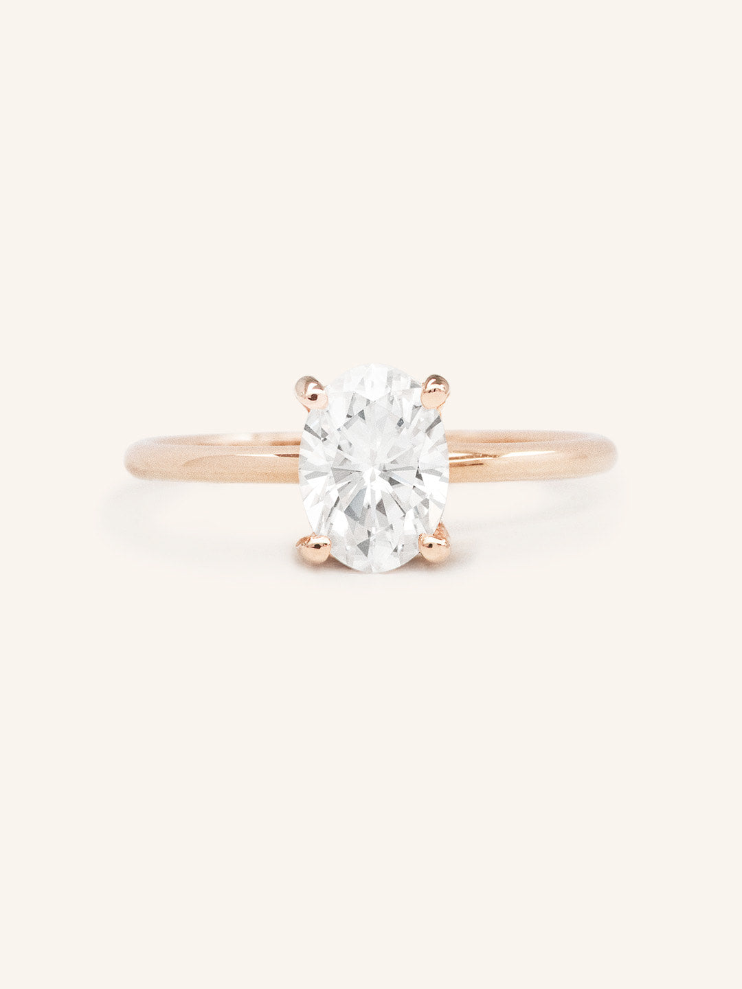 Stunning 1 CT Oval Moissanite Engagement Ring With Solitaire Design 5