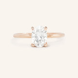 Stunning 1 CT Oval Moissanite Engagement Ring With Solitaire Design 5