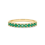 0.33 TCW Round Emerald Lab Made Diamond-May Birthstone Wedding Band 5