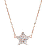 Round Cut Cubic Zirconia in 925 Sterling Silver Necklace 12