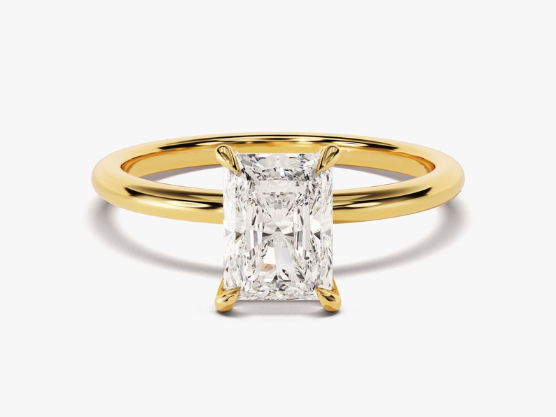 Stunning 1.50 CT Radiant Moissanite Engagement Ring with Solitaire Design 1