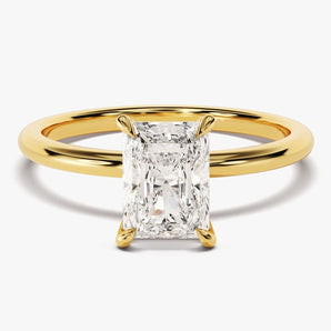 Stunning 1.50 CT Radiant Moissanite Engagement Ring with Solitaire Design