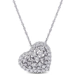 Round Cut Cubic Zirconia in 925 Sterling Silver Necklace 1