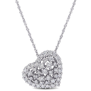 Round Cut Cubic Zirconia in 925 Sterling Silver Necklace