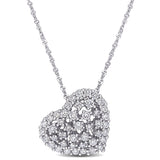 Round Cut Cubic Zirconia in 925 Sterling Silver Necklace 12