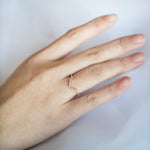 Stunning 0.2 TCW Round Moissanite Stones Curved Wedding Bands 7