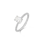 Stunning 0.5 CT Oval Moissanite Stone Engagement Ring In Solitaire Design 4