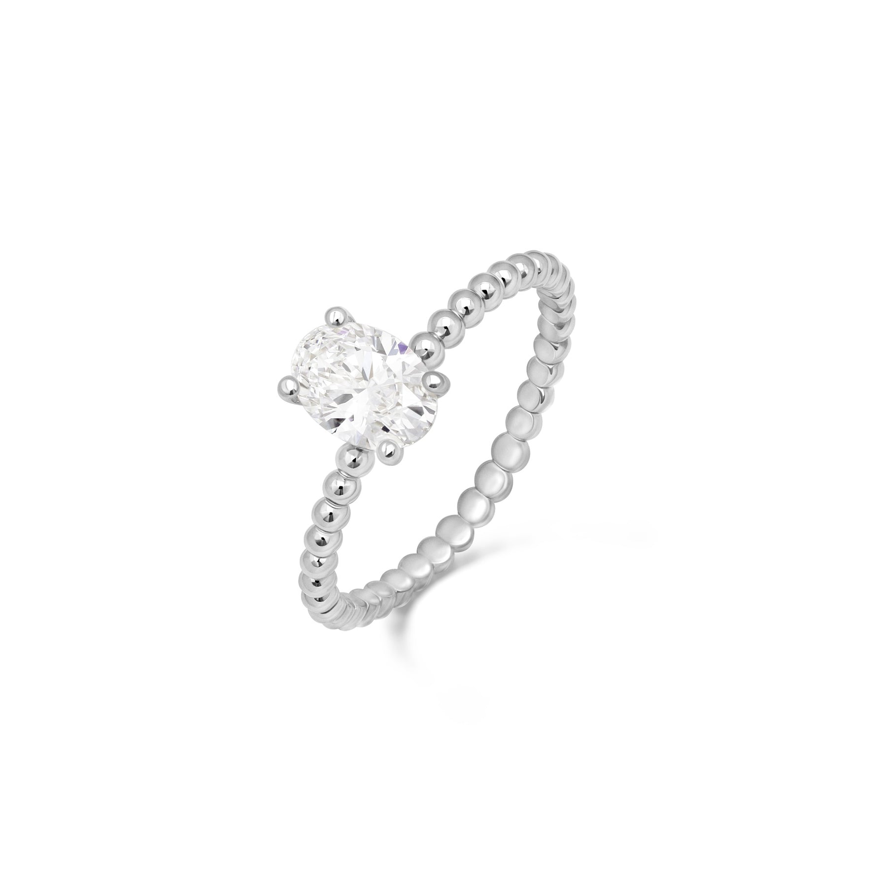 Stunning 0.5 CT Oval Moissanite Stone Engagement Ring In Solitaire Design 4