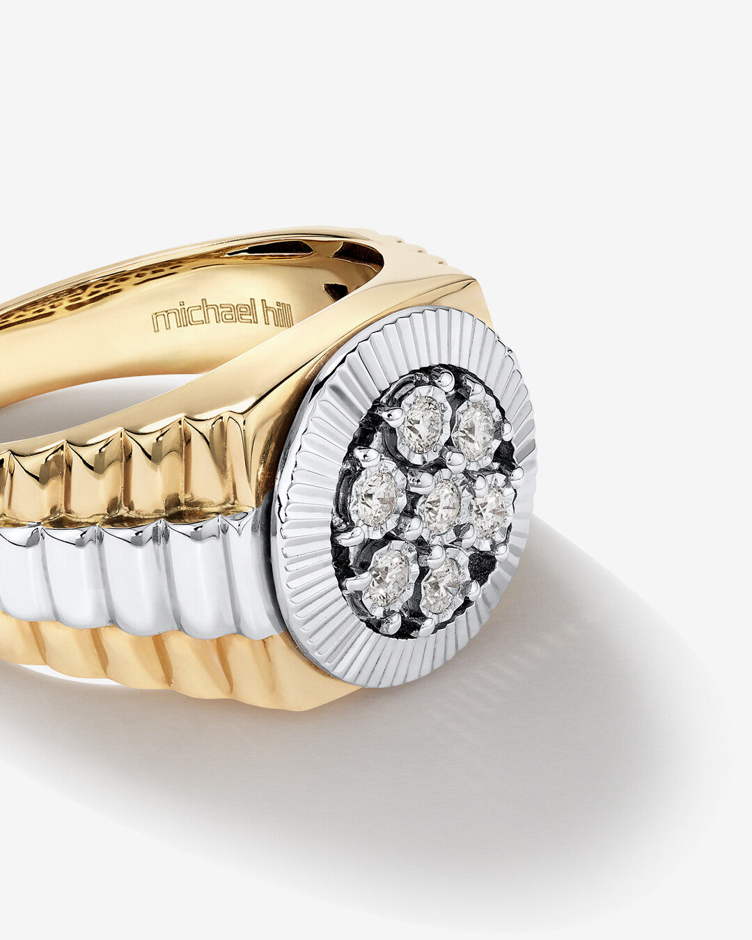 0.25 TCW Round Moissanite Men's Wedding Band in Solid Gold 6