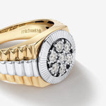 0.25 TCW Round Moissanite Men's Wedding Band in Solid Gold 6
