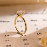 Stunning 3.0 CT Pear Moissanite Engagement Ring with Hidden Halo Design 4
