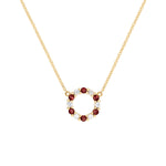 1.5 TCW Round Garnet Lab Made Diamond- January Birthstone Necklace 5