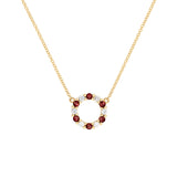 1.5 TCW Round Garnet Lab Made Diamond- January Birthstone Necklace 5