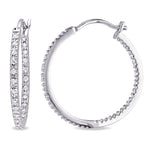 Round Cut Cubic Zirconia in 925 Sterling Silver Earrings 6
