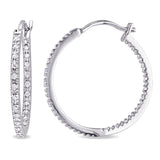 Round Cut Cubic Zirconia in 925 Sterling Silver Earrings 6