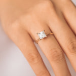 Stunning 1 CT Princess Moissanite Engagement Ring With Solitaire Design 10