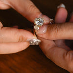 Stunning 1.0 - 2.0 CT Oval Moissanite Engagement Ring with Three Stone Design 2