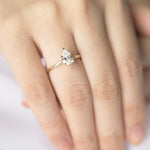 Stunning 1 CT Pear Moissanite Engagement Ring With Solitaire Design 9