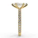 Stunning 1.05 CT Marquise Moissanite Engagement Ring with Pave Design 3