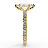 Stunning 1.05 CT Marquise Moissanite Engagement Ring with Pave Design 3