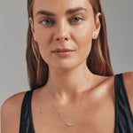 Round Cut Cubic Zirconia in 925 Sterling Silver Necklace 4