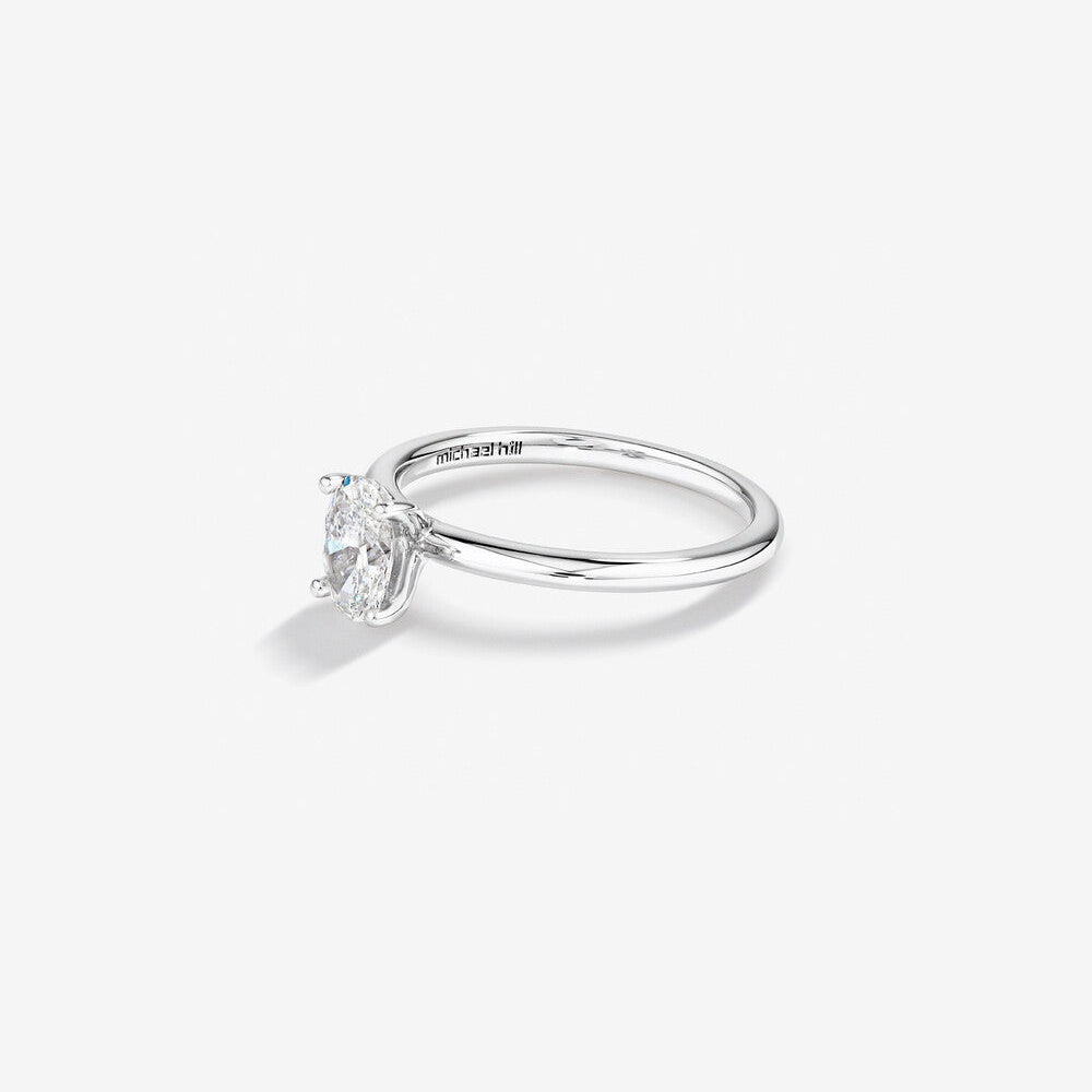 Stunning 0.70 CT Oval Moissanite Engagement Ring Solitaire Design 2